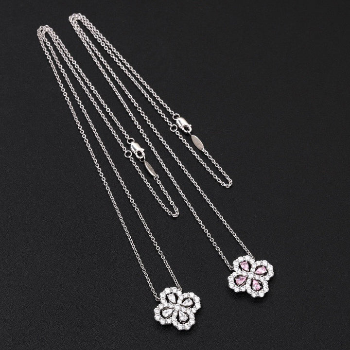 [Vellora-Opalyn]LOOP NECKLACE FULL MOTIF DIAMOND 16MM MULTIPLE COLORS