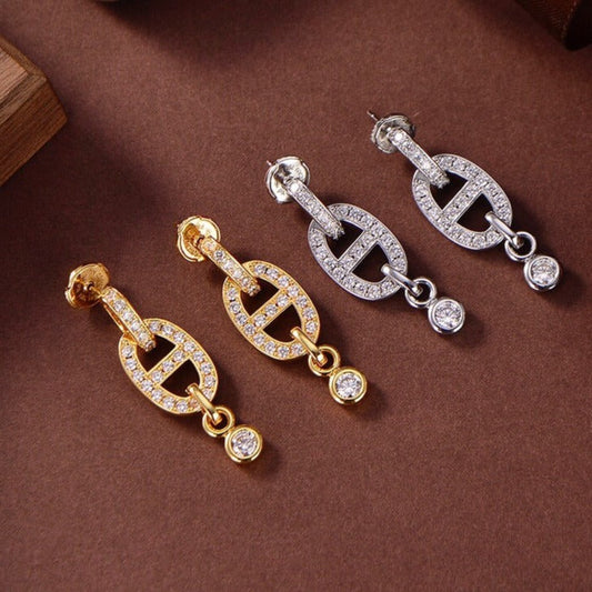 [Vellora-Opalyn]HM CHAINE DIAMOND EARRINGS