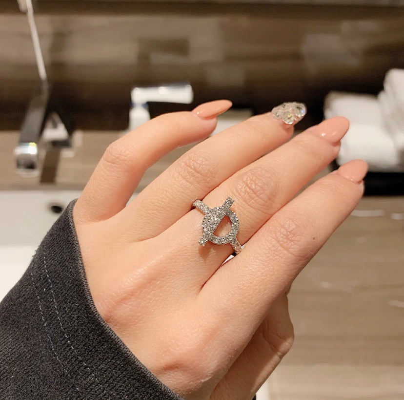 [Vellora-Opalyn]ECHAPPEE RING SILVER DIAMOND