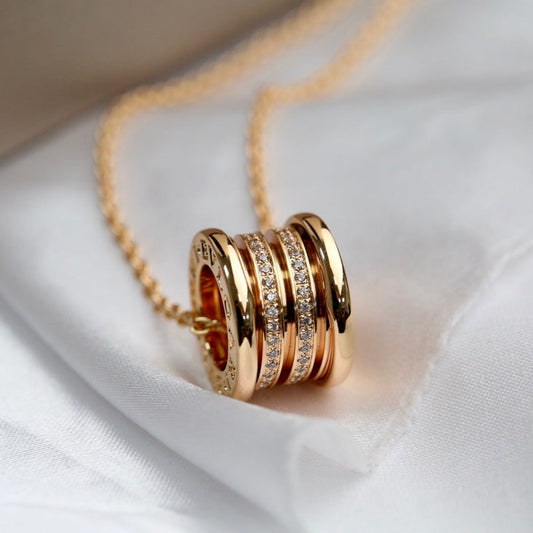 [Vellora-Opalyn]ZERO 1 PINK GOLD DIAMOND NECKLACE
