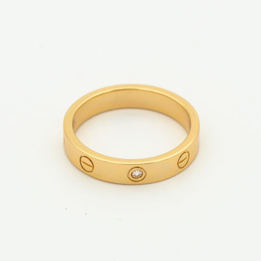 [Vellora-Opalyn]LOVE RING 4MM 1 DIAMOND PINK GOLD