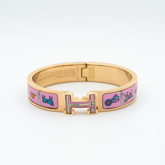 [Vellora-Opalyn]H PINK GOLD BRACELET PINK CERAMIC