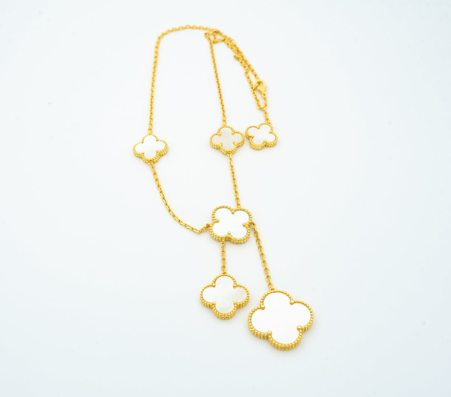 [Vellora-Opalyn]CLOVER MOTHER OF PEARL NECKLACE 6 MOTIF