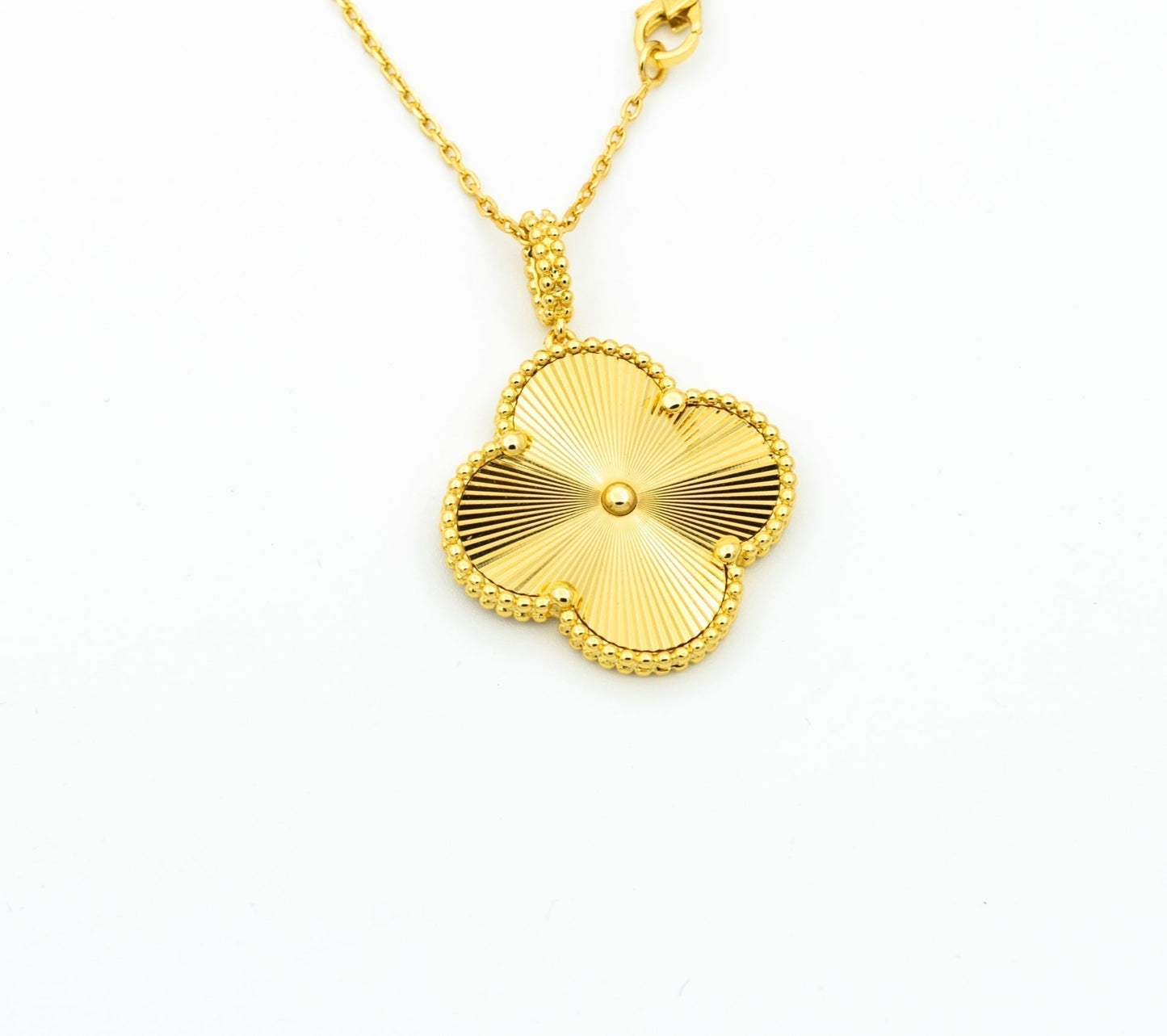 [Vellora-Opalyn]CLOVER 25MM PEDANT NECKLACE GOLD