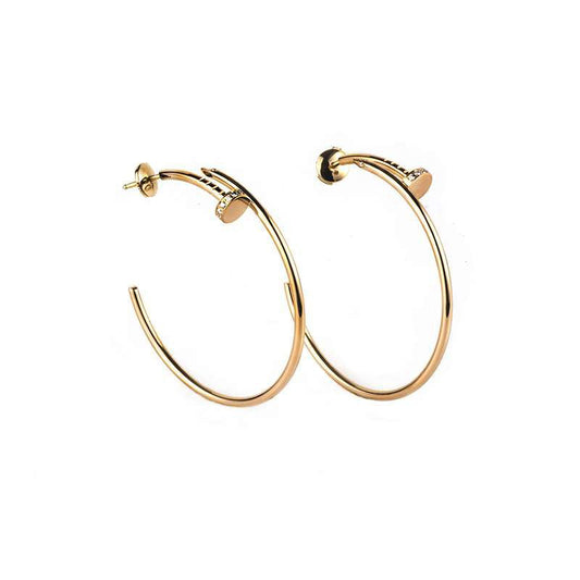[Vellora-Opalyn]JUSTE EARRINGS GOLD DIAMONDS 1.8MM
