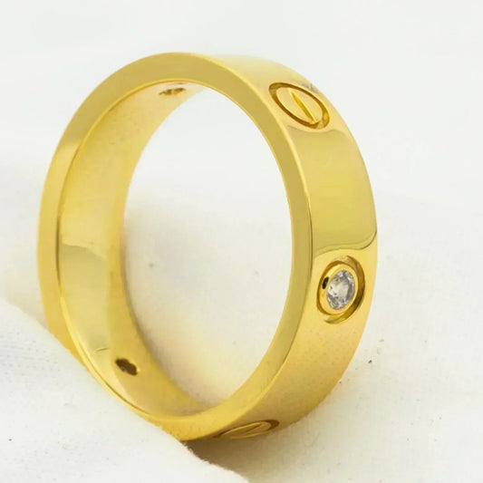 [Vellora-Opalyn]LOVE RING 5.5MM 3 DIAMONDS GOLD