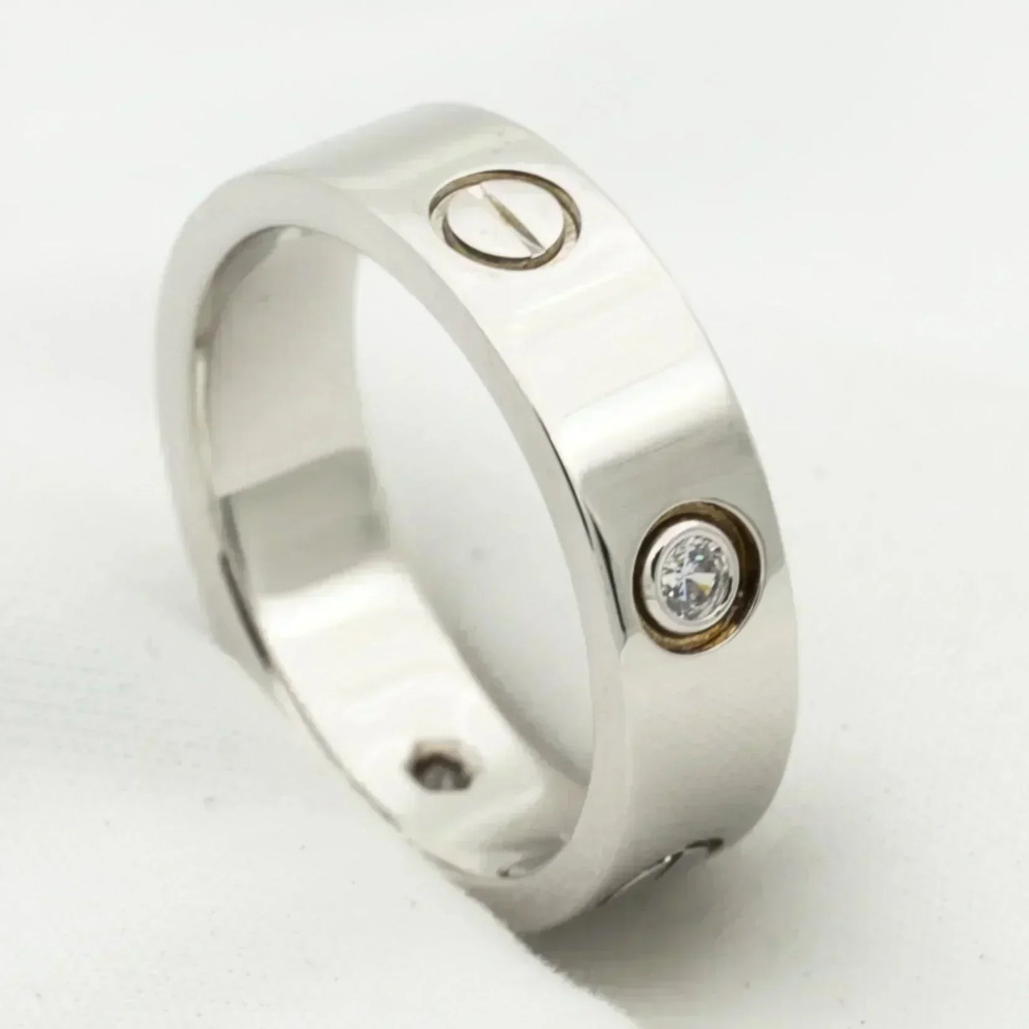 [Vellora-Opalyn]LOVE RING 5.5MM 3 DIAMONDS SILVER