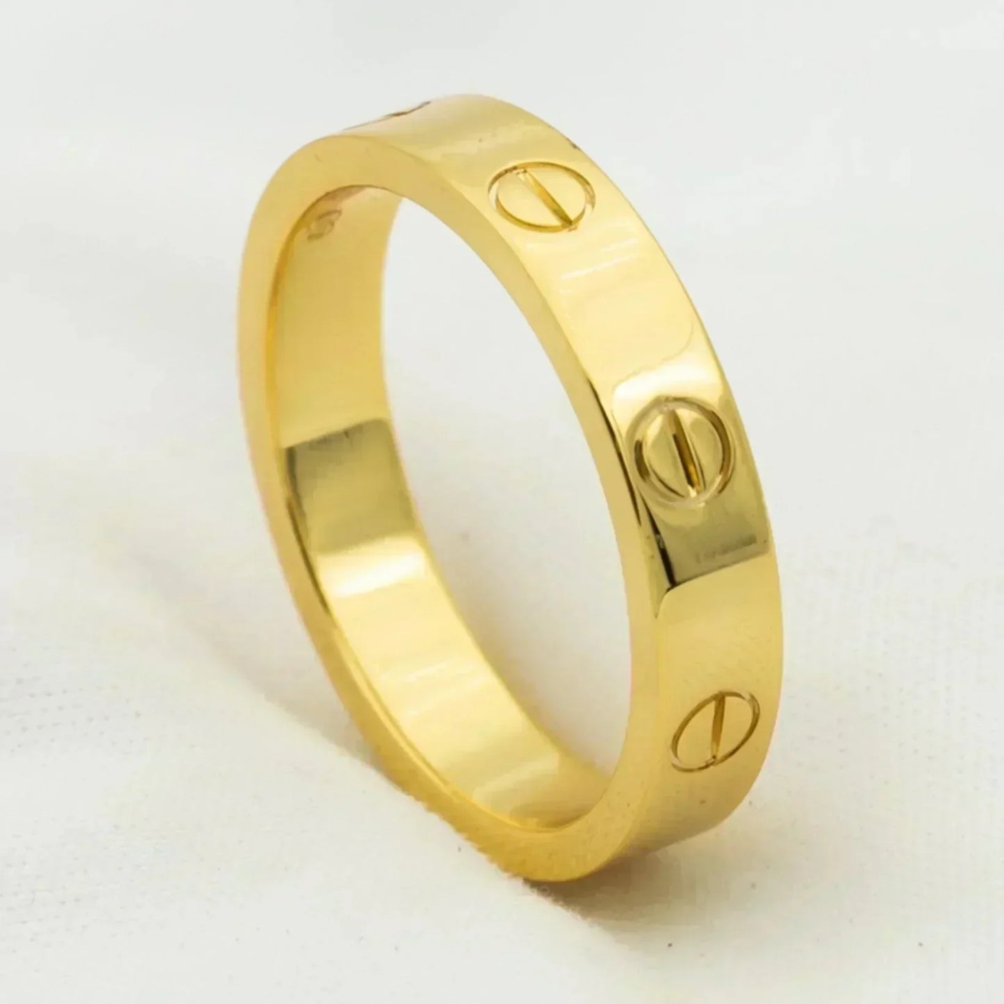 [Vellora-Opalyn]LOVE RING 4MM 1 DIAMOND GOLD