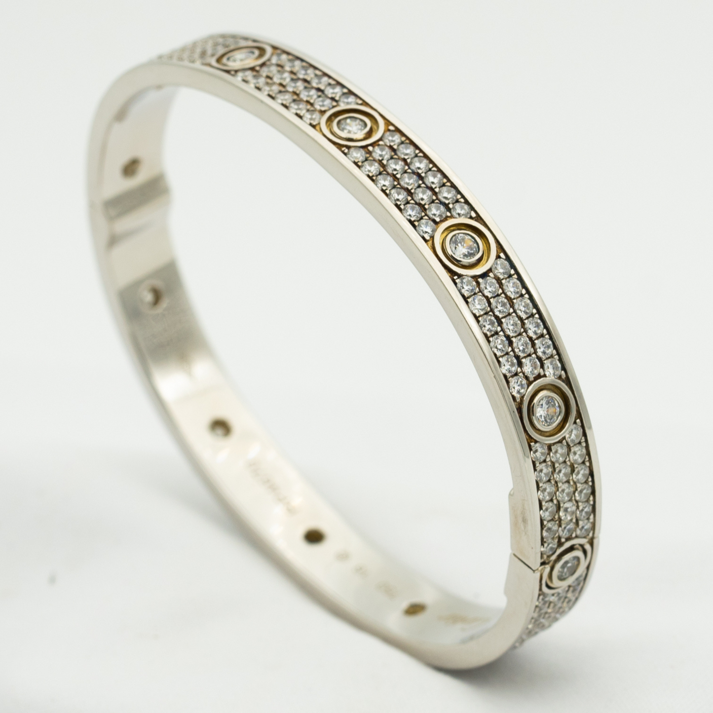 [Vellora-Opalyn]LOVE BRACELET 6.1MM DIAMOND-PAVED 10 BIG DIAMONDS