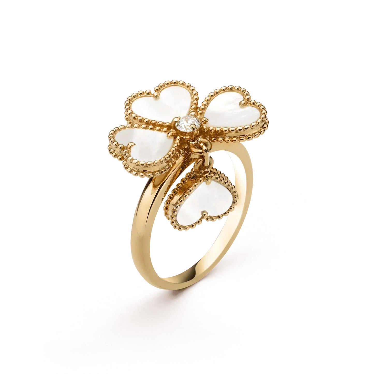 [Vellora-Opalyn]SWEET CLOVER WHITE MOP RING