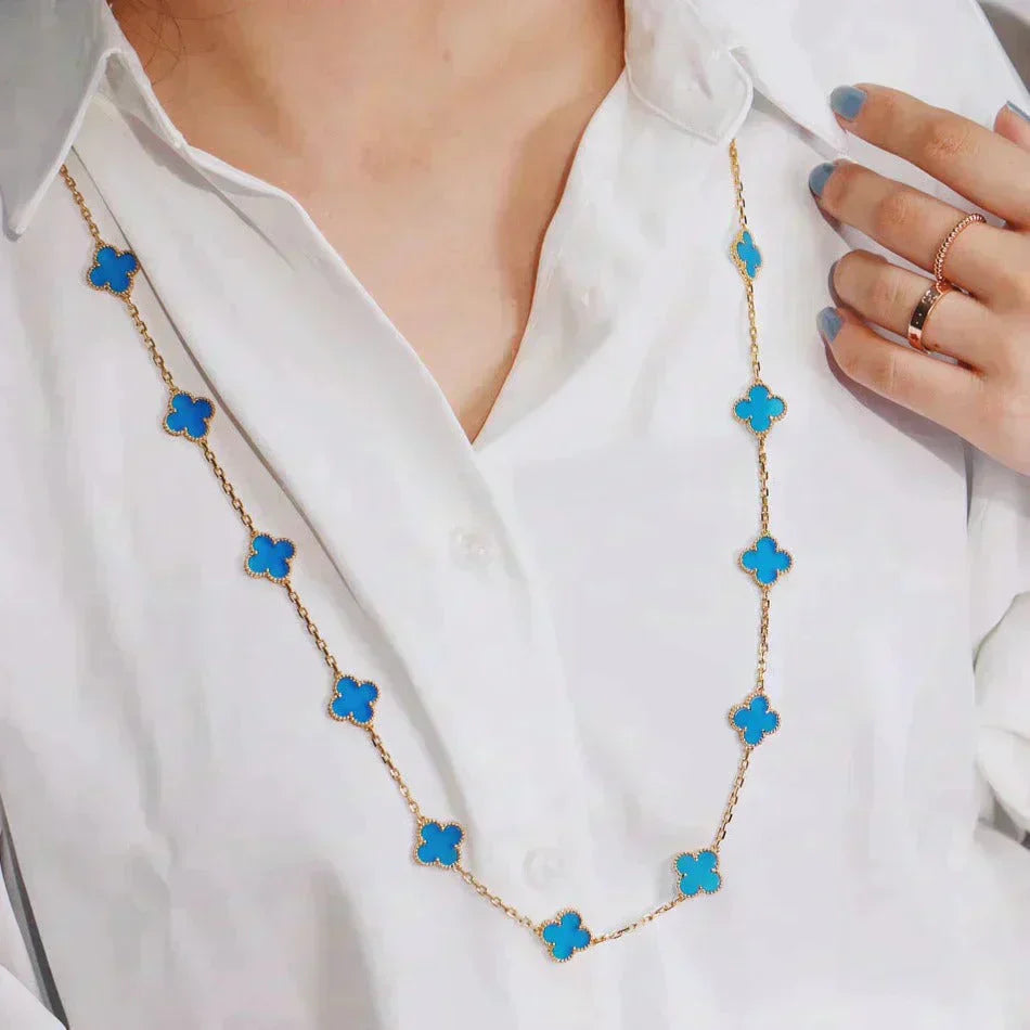 [Vellora-Opalyn]CLOVER 20 MOTIFS TURQUOISE GOLD
