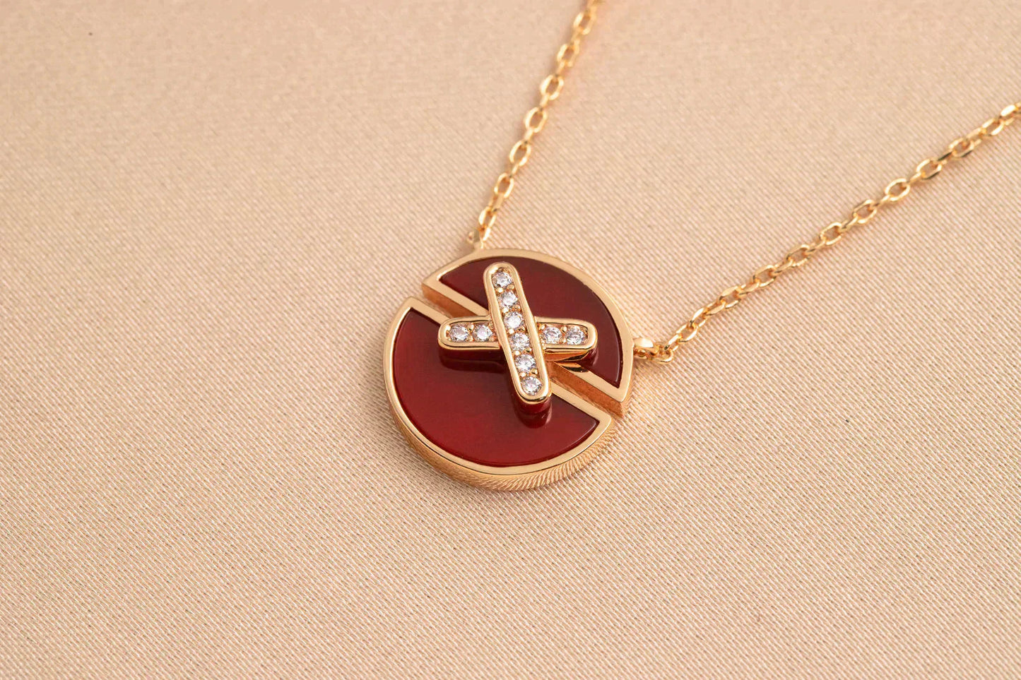 [Vellora-Opalyn]JEUX DE ROSE GOLD DIAMOND NECKLACE