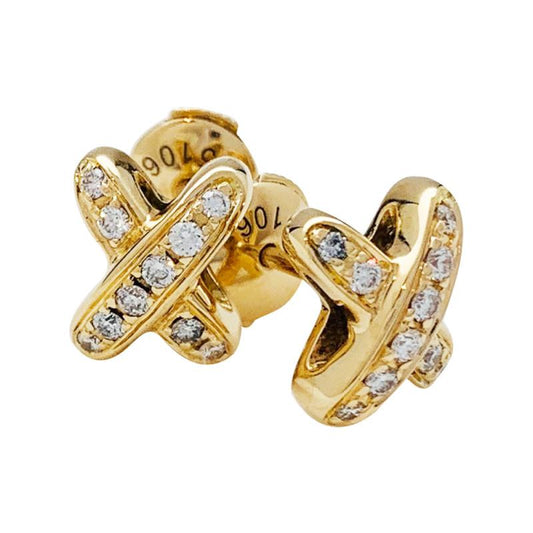 [Vellora-Opalyn]JEUX DE GOLD DIAMOND EARRINGS
