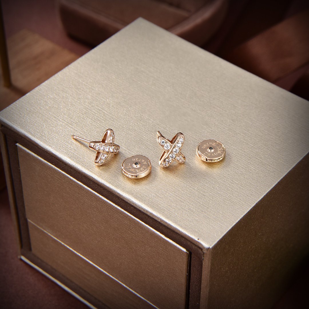 [Vellora-Opalyn]JEUX DE GOLD DIAMOND EARRINGS