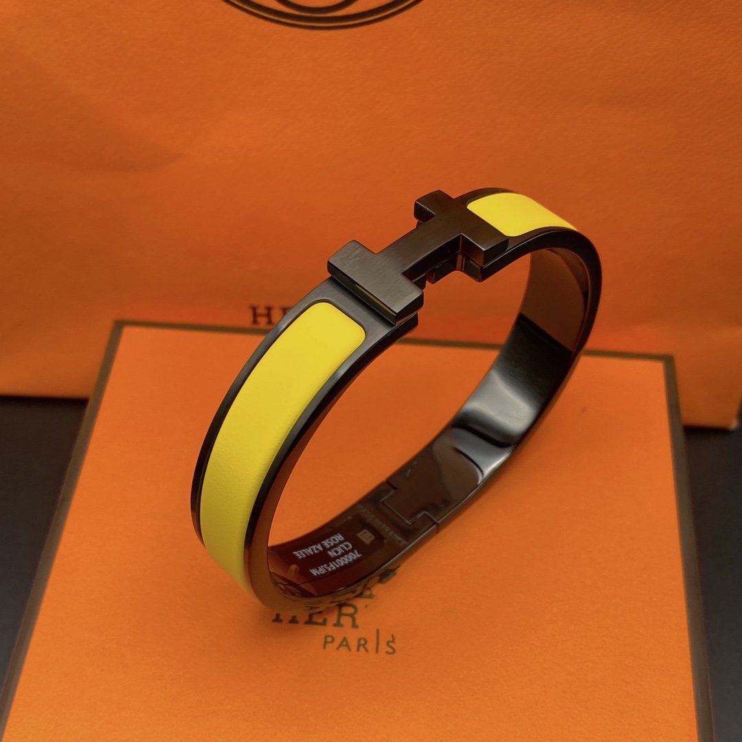[Vellora-Opalyn]CLIC HM SO BLACK YELLOW BRACELET
