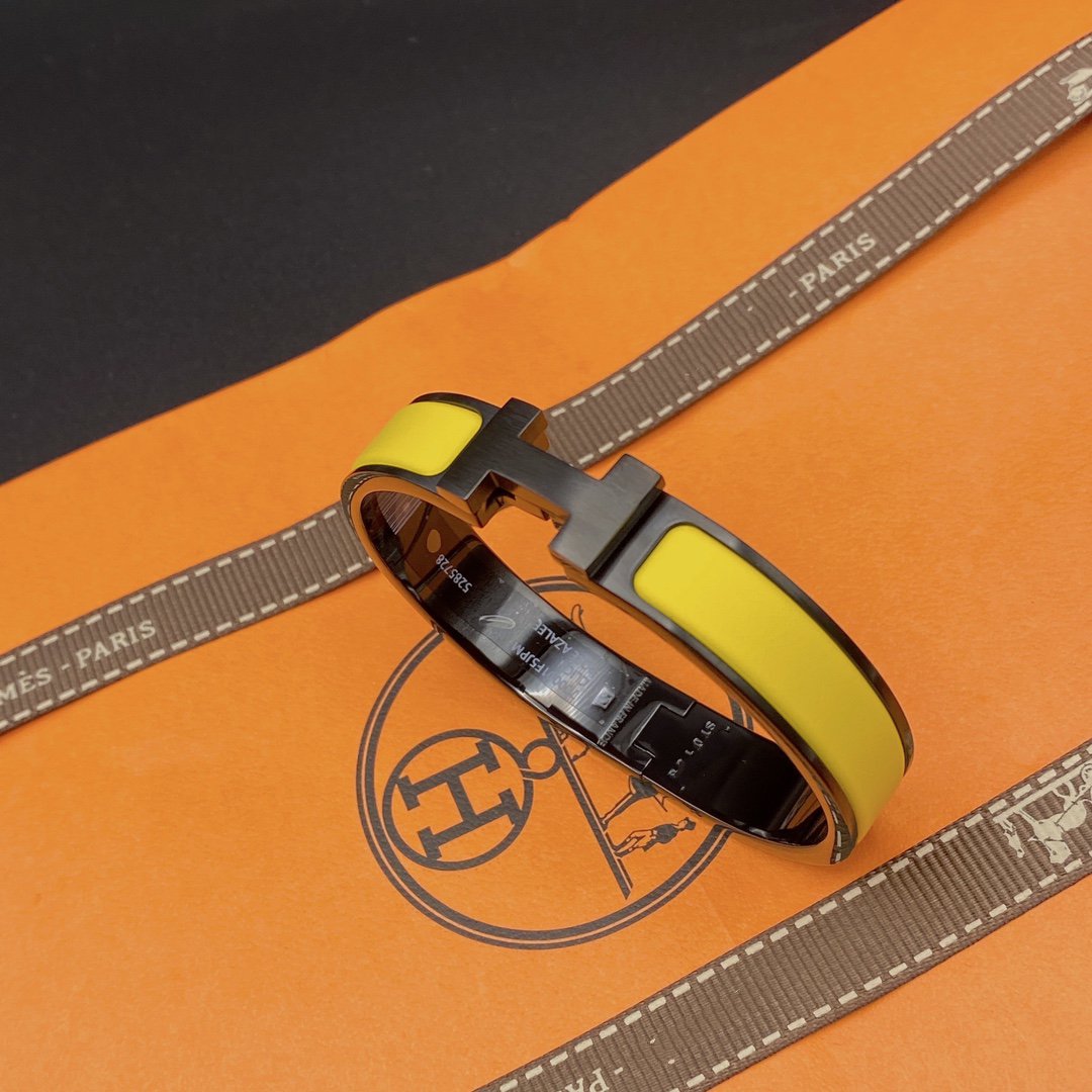 [Vellora-Opalyn]CLIC HM SO BLACK YELLOW BRACELET