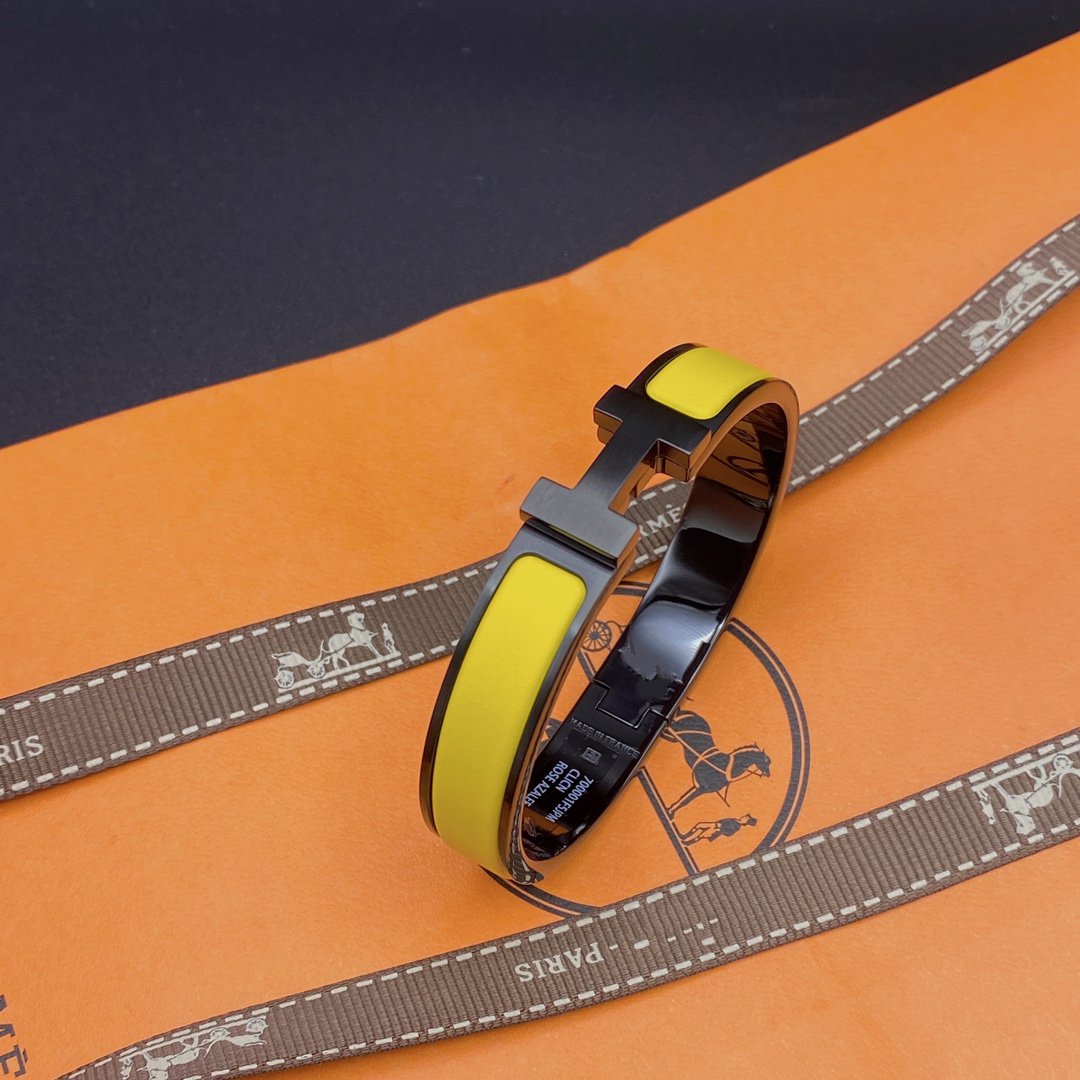 [Vellora-Opalyn]CLIC HM SO BLACK YELLOW BRACELET