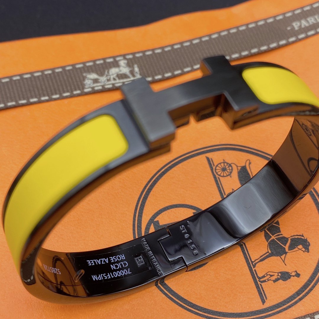 [Vellora-Opalyn]CLIC HM SO BLACK YELLOW BRACELET