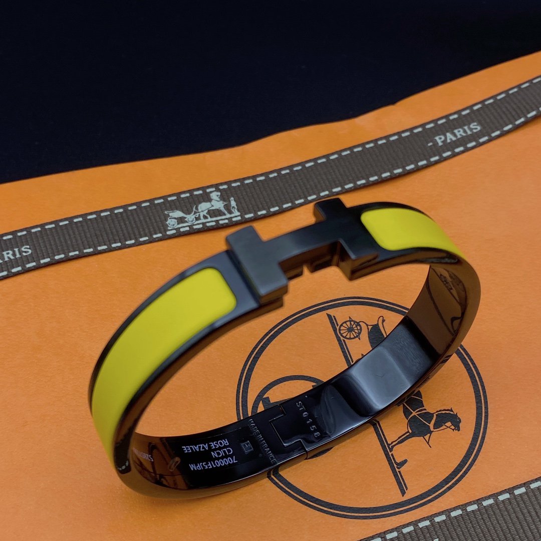[Vellora-Opalyn]CLIC HM SO BLACK YELLOW BRACELET