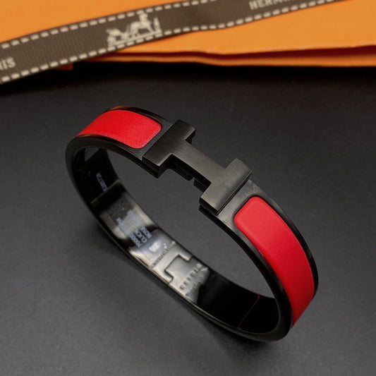 [Vellora-Opalyn]CLIC HM SO BLACK RED BRACELET