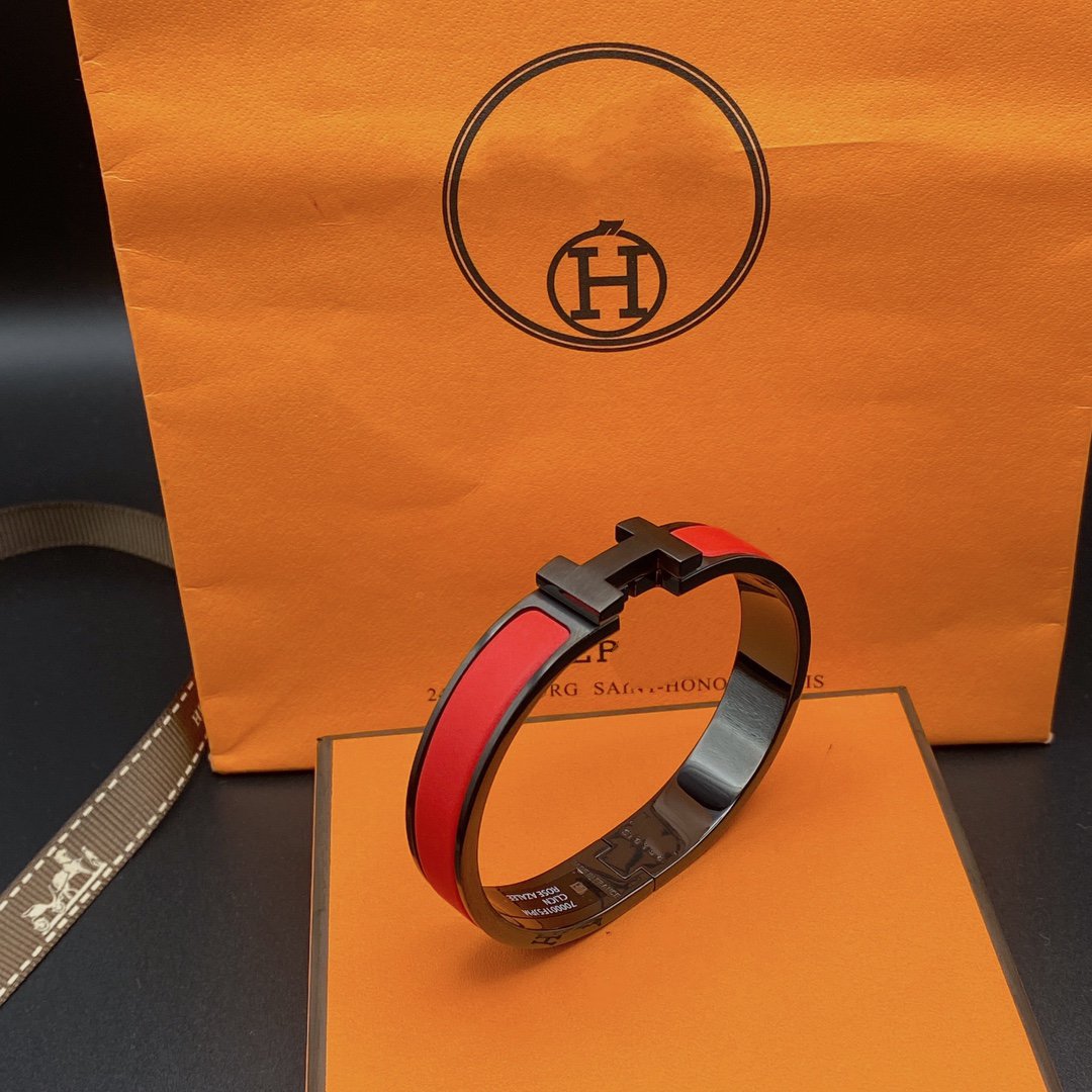 [Vellora-Opalyn]CLIC HM SO BLACK RED BRACELET