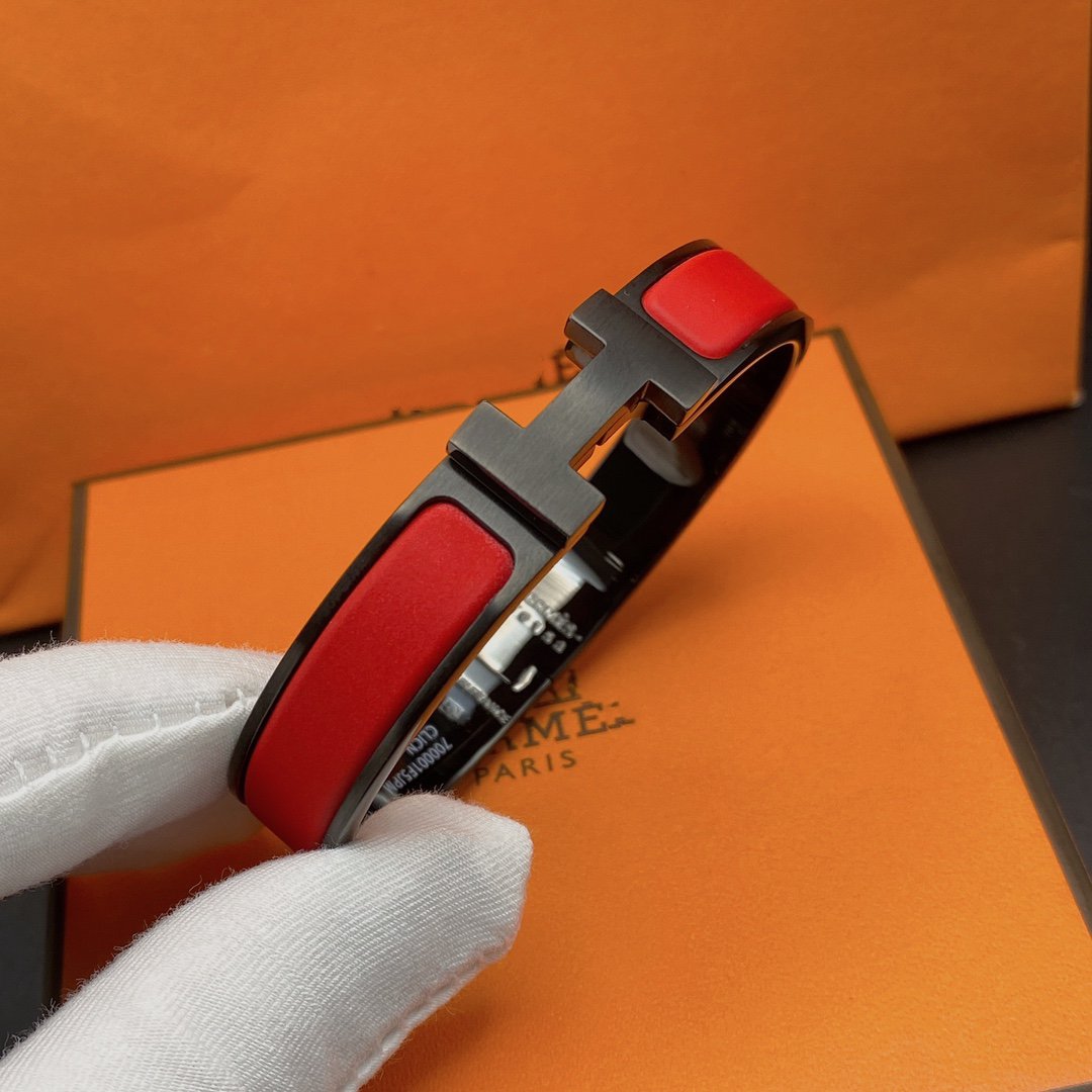[Vellora-Opalyn]CLIC HM SO BLACK RED BRACELET