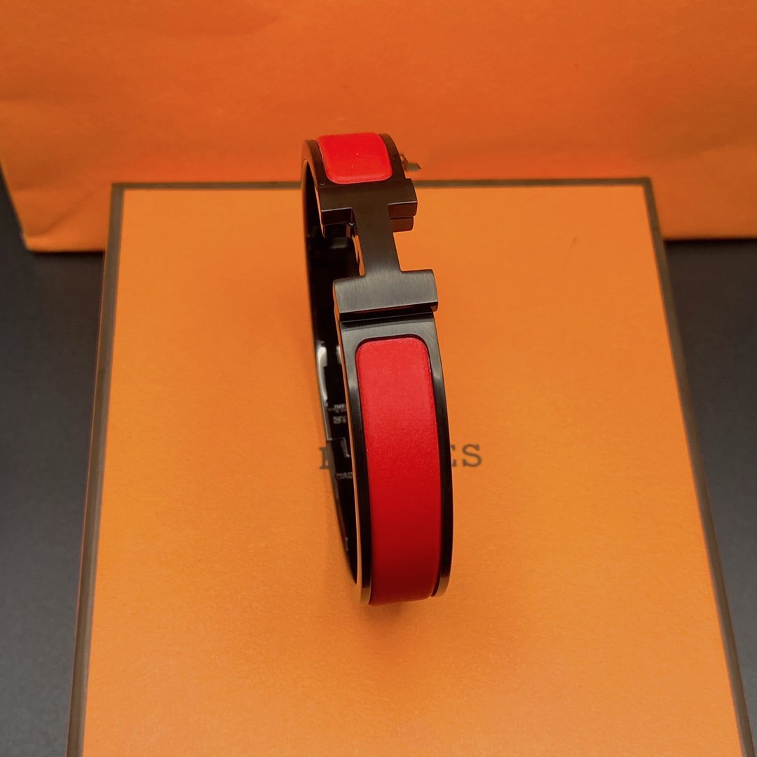[Vellora-Opalyn]CLIC HM SO BLACK RED BRACELET