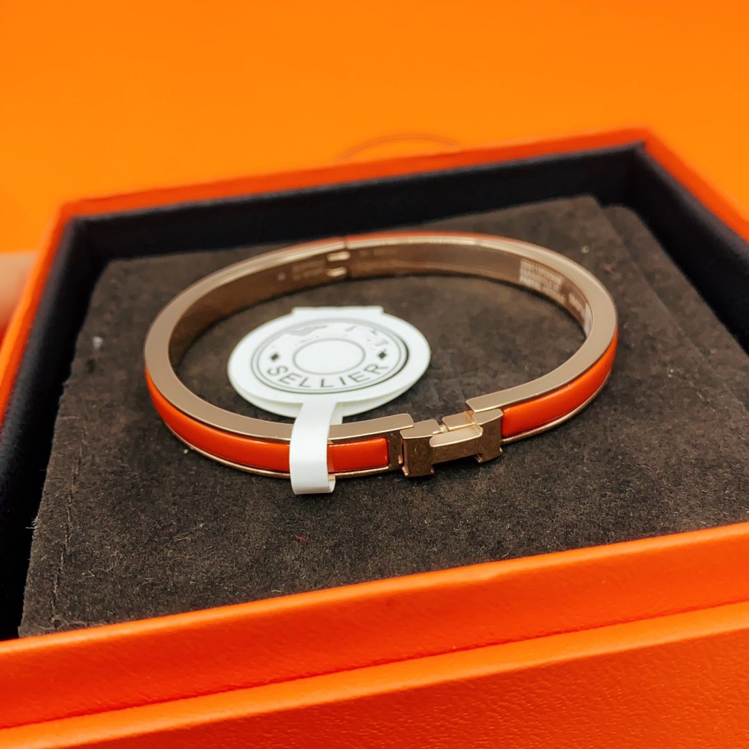 [Vellora-Opalyn]CLASSIC HM CLIC RED 8MM ENAMEL BRACELET