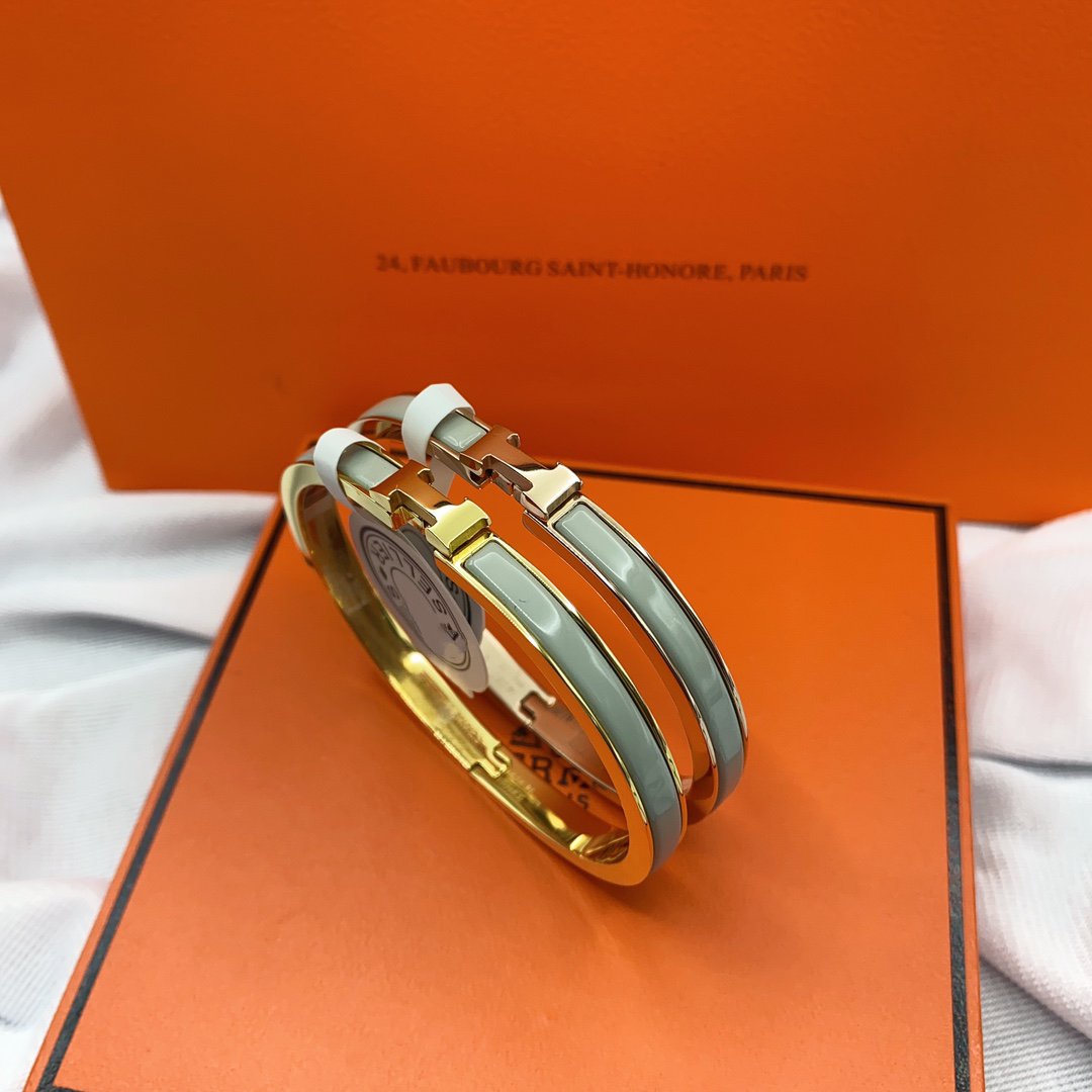 [Vellora-Opalyn]CLASSIC HM CLIC GREEN 8MM ENAMEL BRACELET