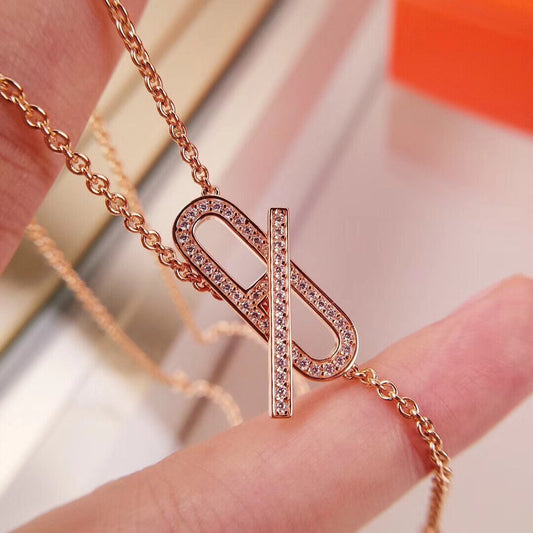[Vellora-Opalyn]HM FIRE PIG NOSE NECKLACE TRENDY STREET