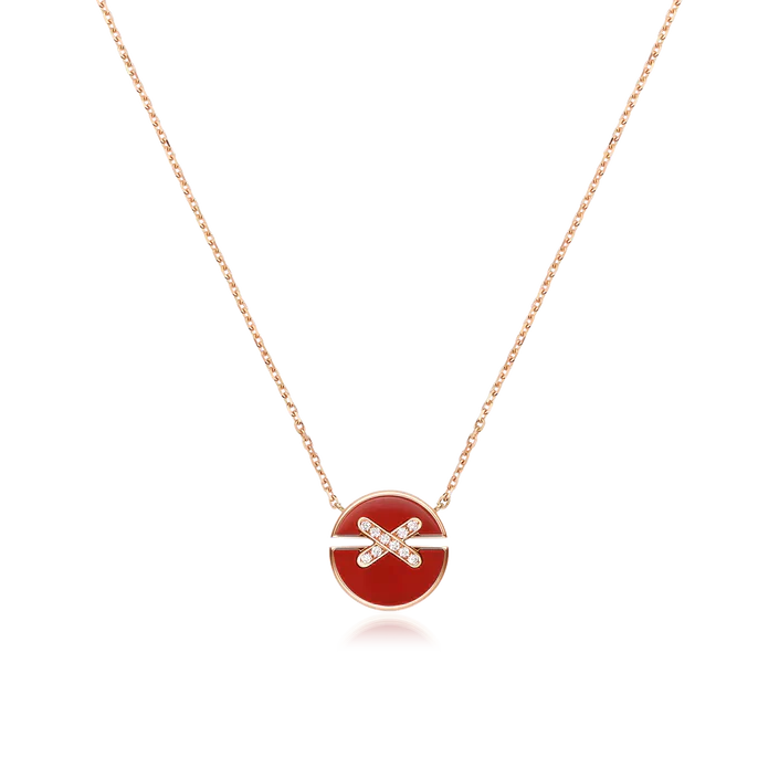 [Vellora-Opalyn]JEUX DE ROSE GOLD DIAMOND NECKLACE