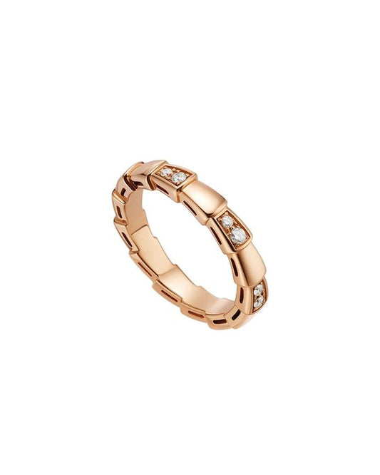 [Vellora-Opalyn]SERPENTI RING PINK GOLD  3MM