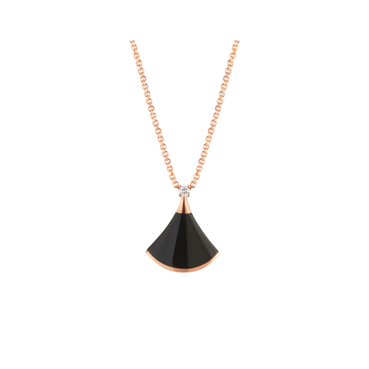 [Vellora-Opalyn]DREAM NECKLACE ONYX 1 DIAMOND