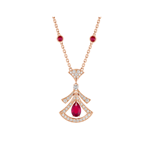 [Vellora-Opalyn]DREAM NECKLACE CARNELIAN DIAMOND PINK GOLD