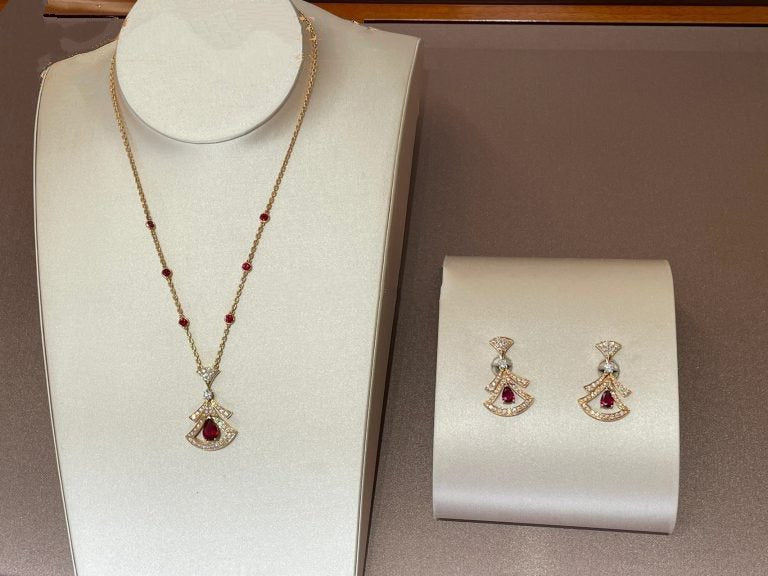 [Vellora-Opalyn]DREAM NECKLACE CARNELIAN DIAMOND PINK GOLD