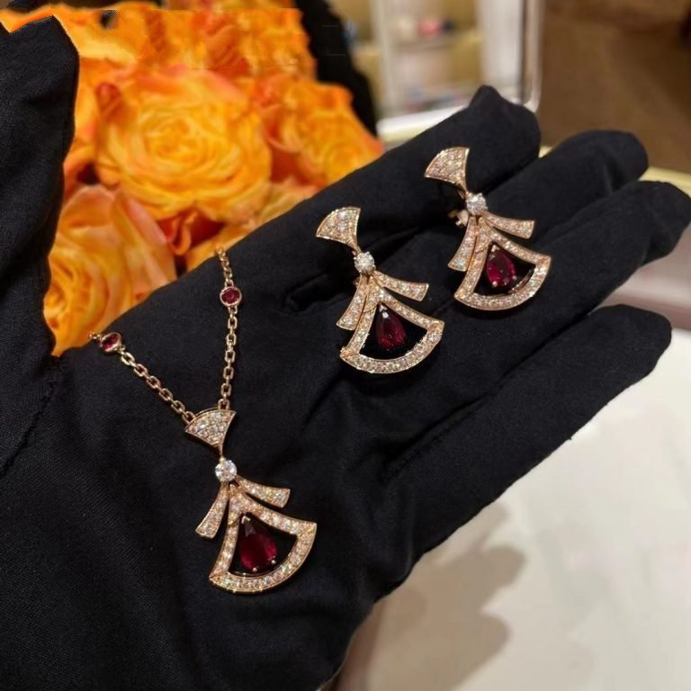 [Vellora-Opalyn]DREAM NECKLACE CARNELIAN DIAMOND PINK GOLD