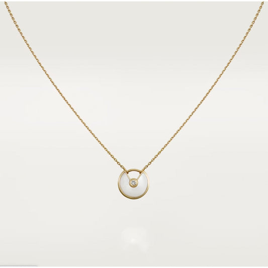 [Vellora-Opalyn]AMULETTE ROSE GOLD MOP NECKLACE