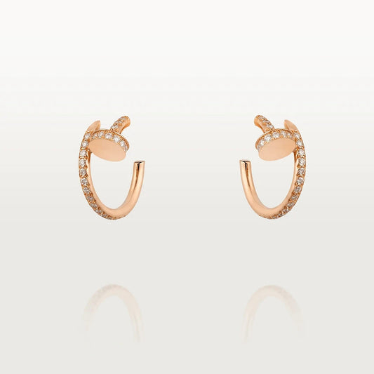 [Vellora-Opalyn]JUSTE EARRINGS 12.75MM PINK GOLD DIAMOND