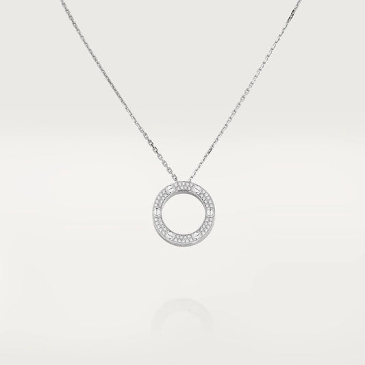 [Vellora-Opalyn]LOVE NECKLACE ADJUSTABLE SILVER