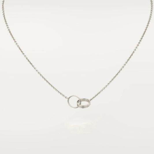 [Vellora-Opalyn]LOVE NECKLACE PINK GOLD AND SILVER