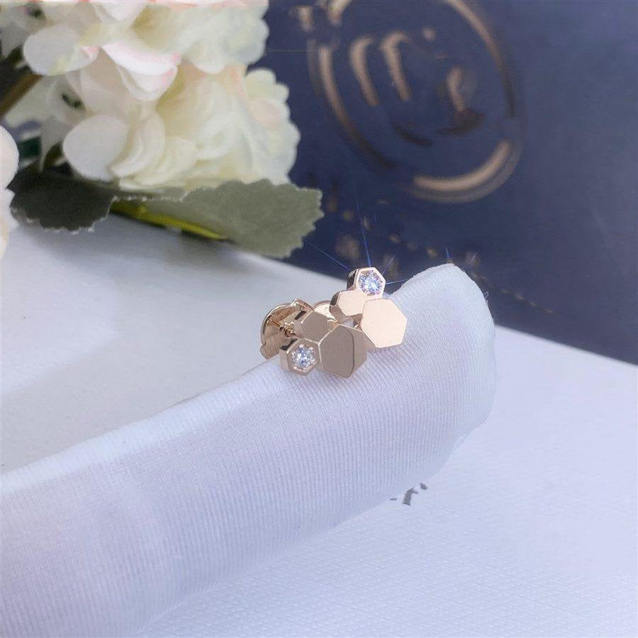 [Vellora-Opalyn]BEE LOVE PINK GOLD DIAMOND EARRINGS