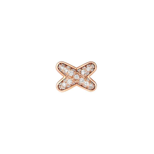 [Vellora-Opalyn]JEUX DE PINK GOLD DIAMOND EARRINGS