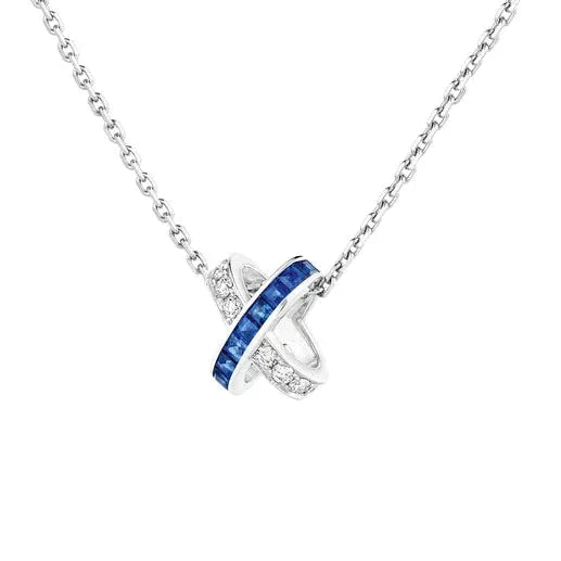 [Vellora-Opalyn]LIENS DIAMOND SILVER NECKLACE
