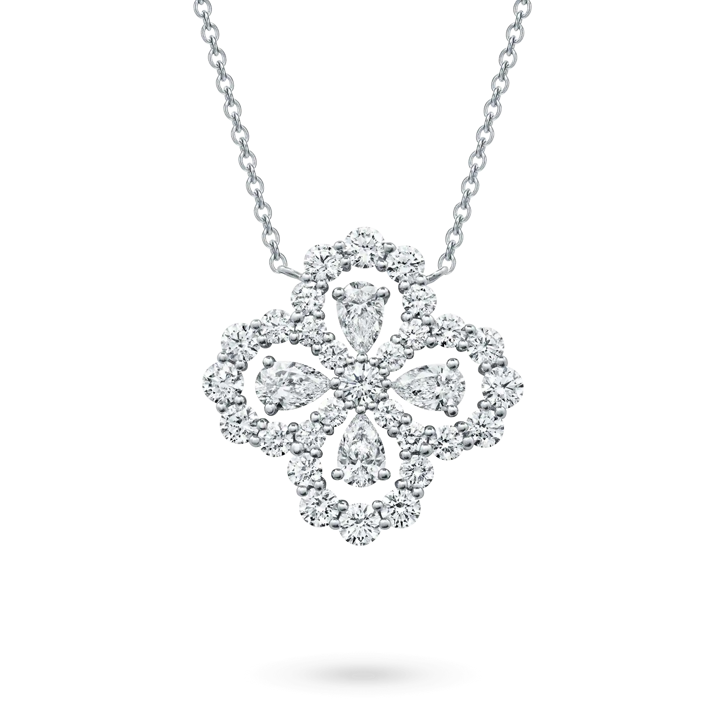 [Vellora-Opalyn]LOOP NECKLACE FULL MOTIF DIAMOND 16MM MULTIPLE COLORS