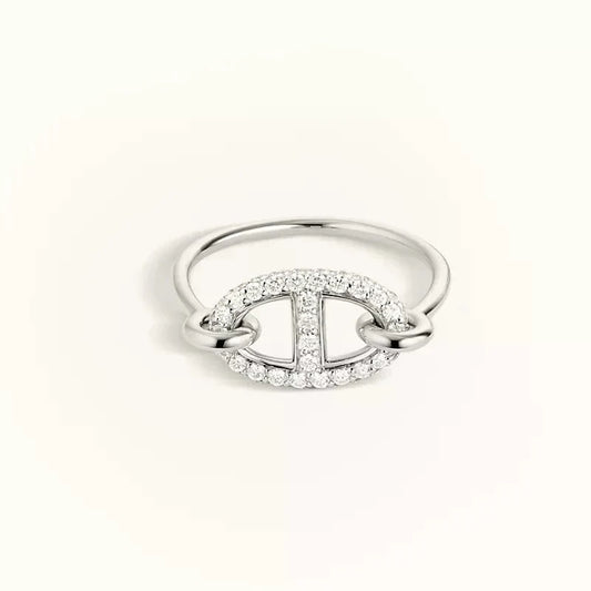 [Vellora-Opalyn]RONDE SMALL SILVER DIAMOND RING