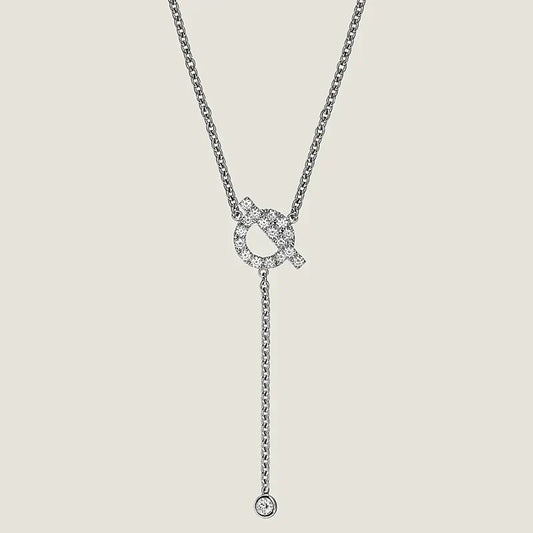 [Vellora-Opalyn]FINESSE SILVER DIAMOND NECKLACE