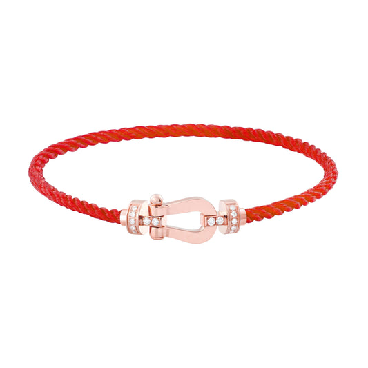 [Vellora-Opalyn]FORCE 10 HALF DIAMOND PINK GOLD RED CORDERI LARGE AND MEDIUM MODEL