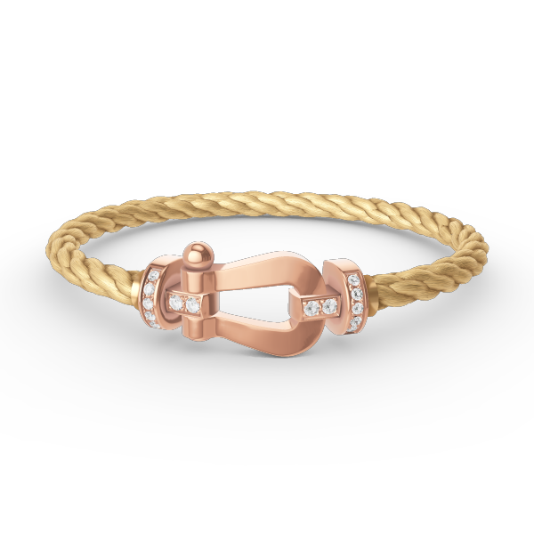 [Vellora-Opalyn]FORCE LARGE HORSESHOE HALF DIAMOND BRACELET ROSE GOLD