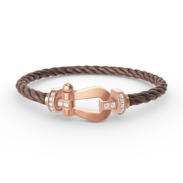 [Vellora-Opalyn]FORCE LARGE HORSESHOE HALF DIAMOND BRACELET ROSE GOLD