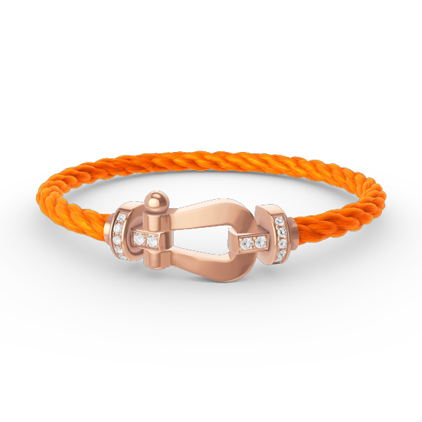[Vellora-Opalyn]FORCE LARGE HORSESHOE HALF DIAMOND BRACELET ROSE GOLD